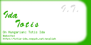 ida totis business card